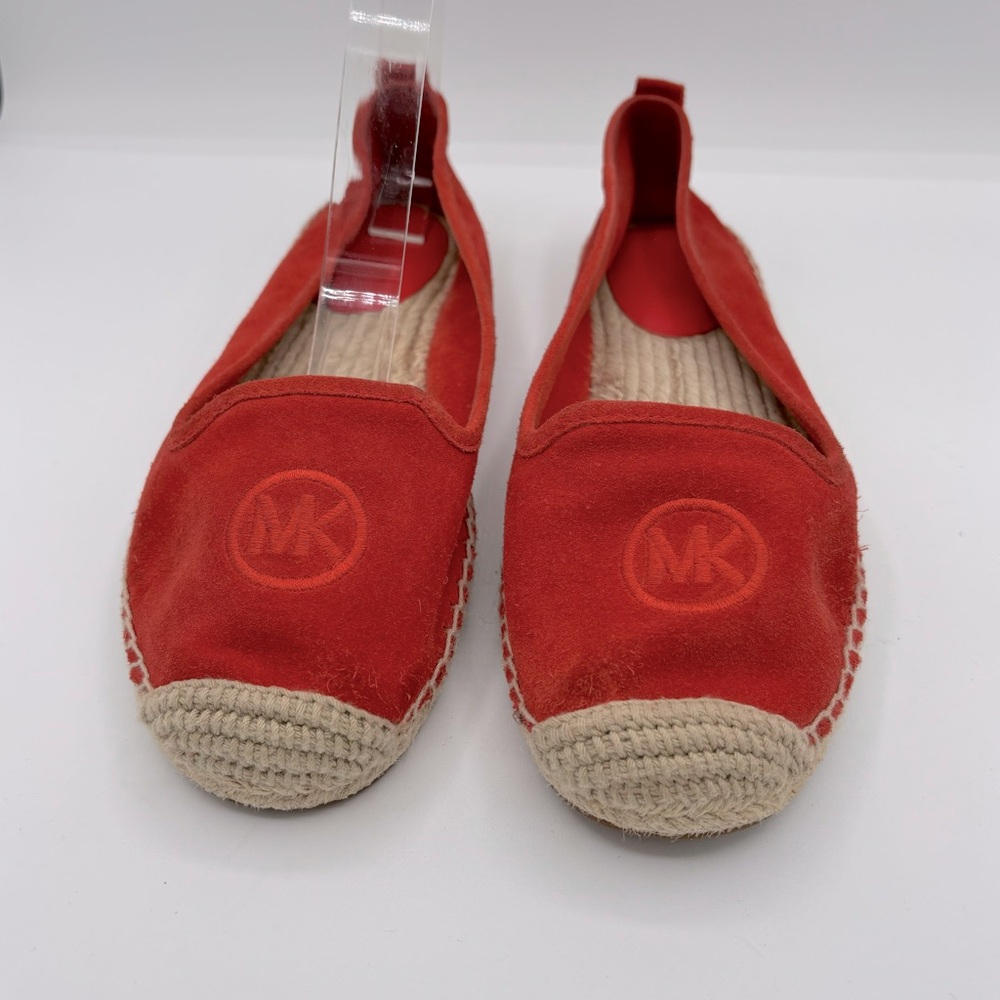 Michael Kors suede espadrilles women size 8 flats orange